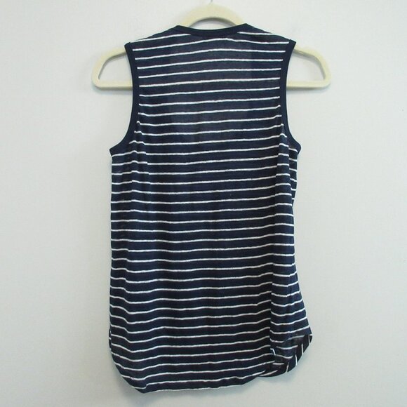 ATM Navy Stripe Tank Top Size XS - Picture 3 of 6